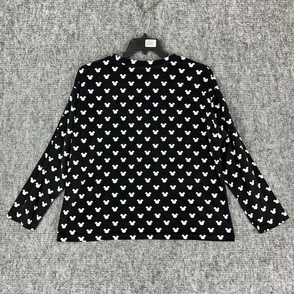 Disney Pajama Top Womens L Sleepwear Cozycore Lounge Mickey Mouse Comfy Snuggle - Picture 4 of 11